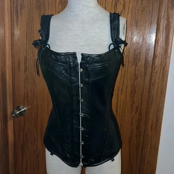 Alter Ego Genuine Leather Metal Boned Corset Renaissance Goth 24” - Picture 2 of 16